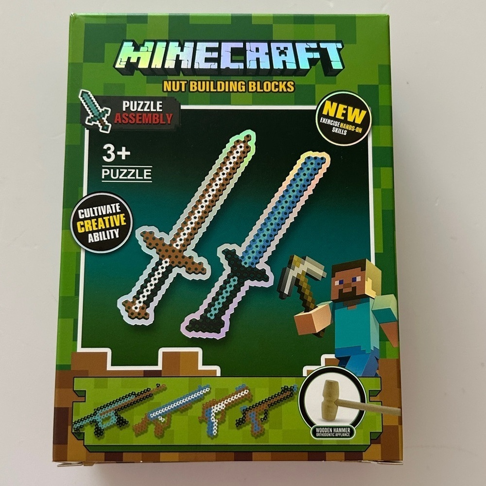Minecraft Nut Building Blocks Sword Puzzle - BRAND NEW IN BOX.
